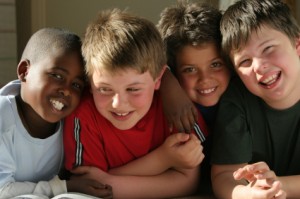 Four Happy Classmates