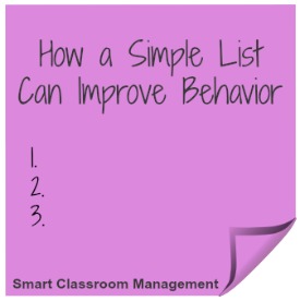 Smart Classroom Management: How A Simple List Can Improve Behavior